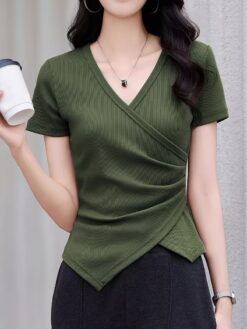 Women’s Cross V-Neck Slim Top