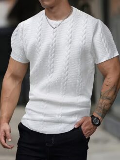 Men’s Casual Knit Crew Neck T-Shirt
